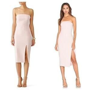 JAY GODFREY Women's Pink Blush Thompson Strapless Midi Dress Size 0